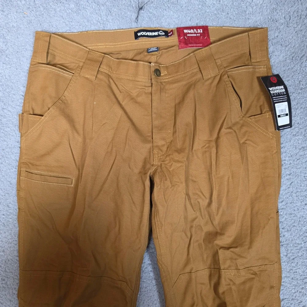 Wolverine Guardian Cargo Pant Mens 40x32 Cedar New Stretch Canvas Cotton‎ Work